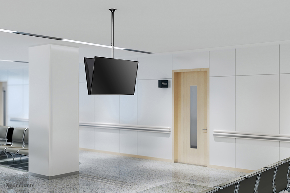 Neomounts FPMA-C340DBLACK Support de plafond pour écran de 32-75" - h106-156 cm